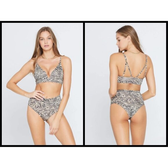 💕L*SPACE💕 Animal Instinct Bikini Set Medium NWT - Picture 2 of 12